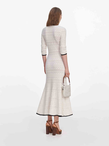 Self-Portrait Mujer Barcelona Vestido Midi Punto color Blanco sku 721-000863 01 - Foto 2