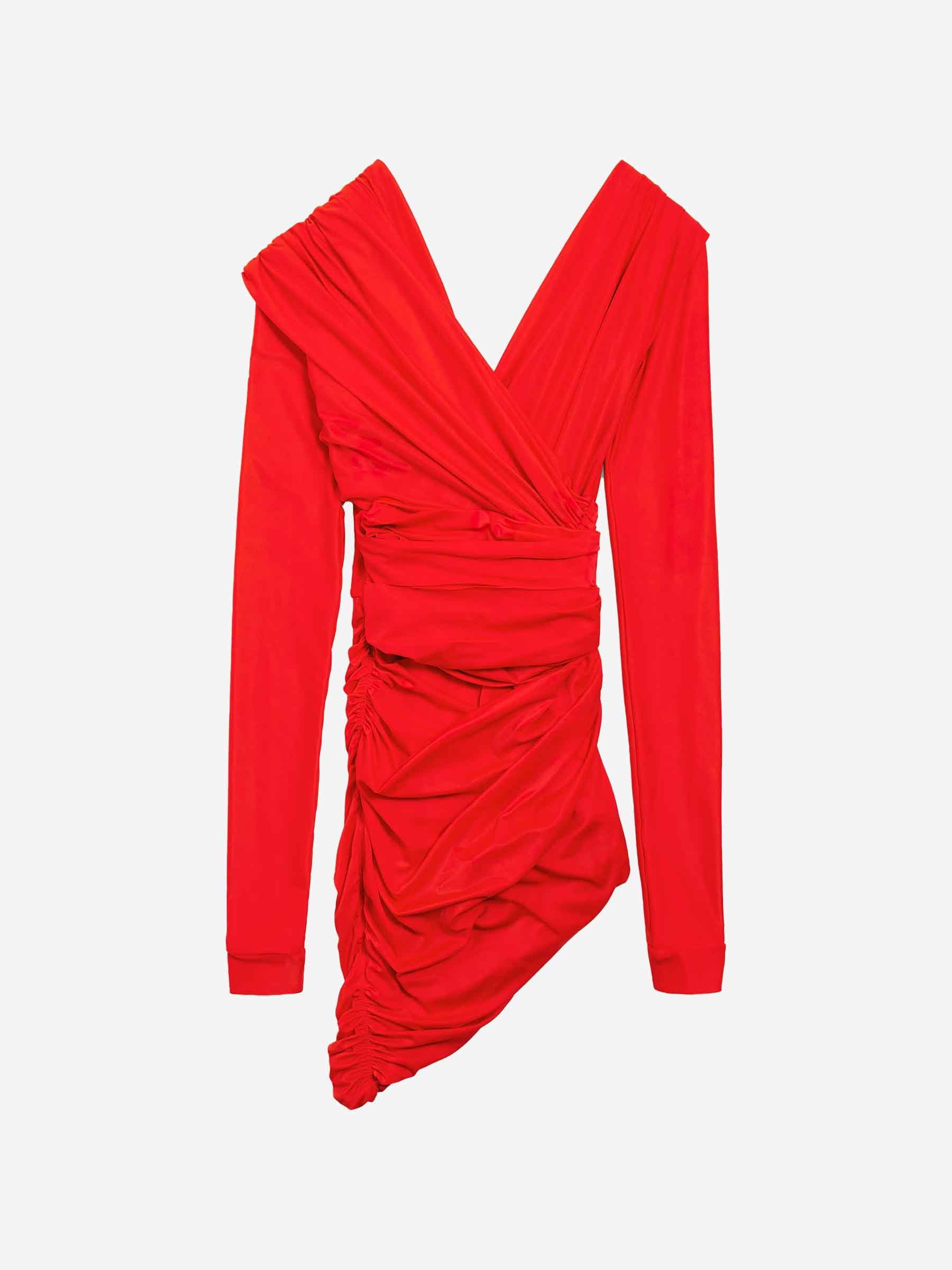 Balenciaga Mujer Barcelona Vestido Mini Drapeado color Rojo sku 731-005981 01 - Foto 1