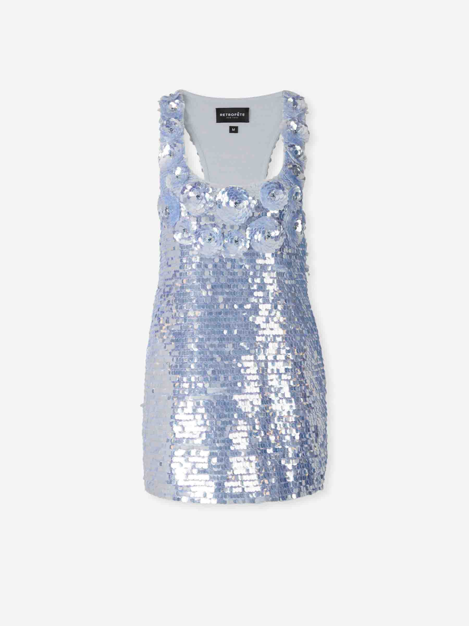 Retrofête Mujer Barcelona Vestido Mini Joanne color Azul Celeste sku 731-006018 01 - Foto 1