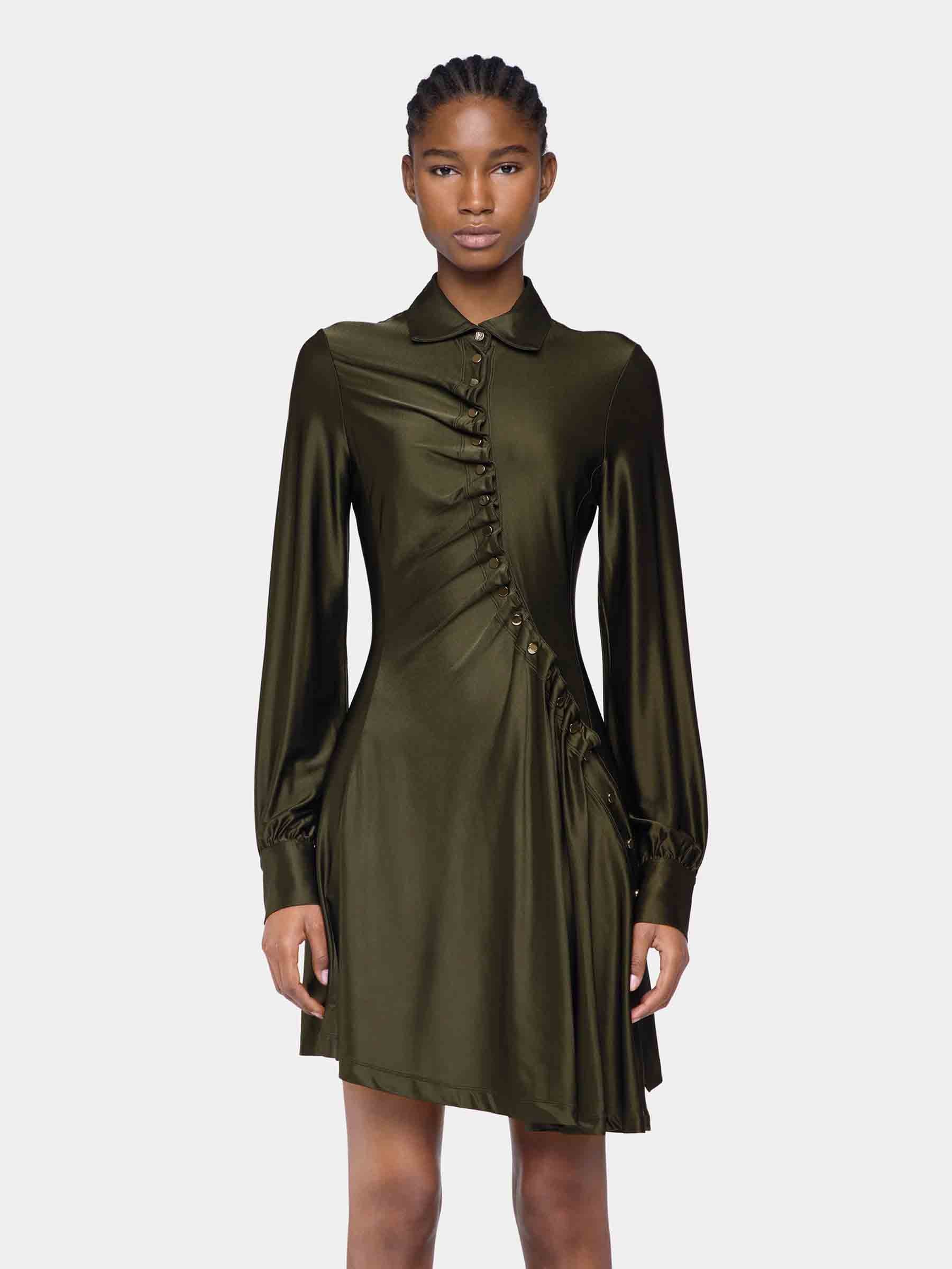 Rabanne Mujer Barcelona Vestido Mini Drapeado color Verde Oscuro sku 731-006047 01 - Foto 2