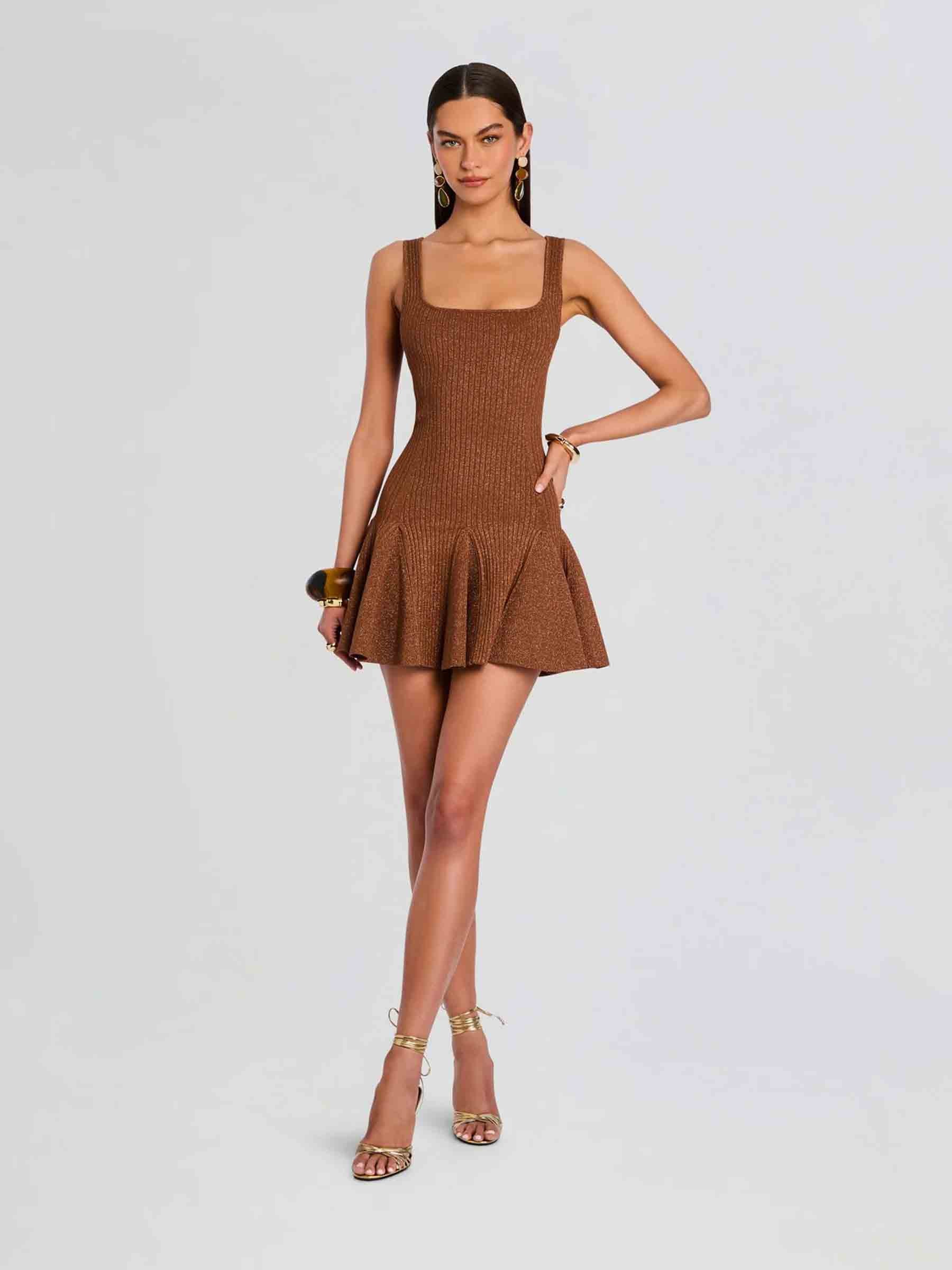 Retrofête Mujer Barcelona Vestido Mini Matson color Caramelo sku 731-006050 01 - Foto 1