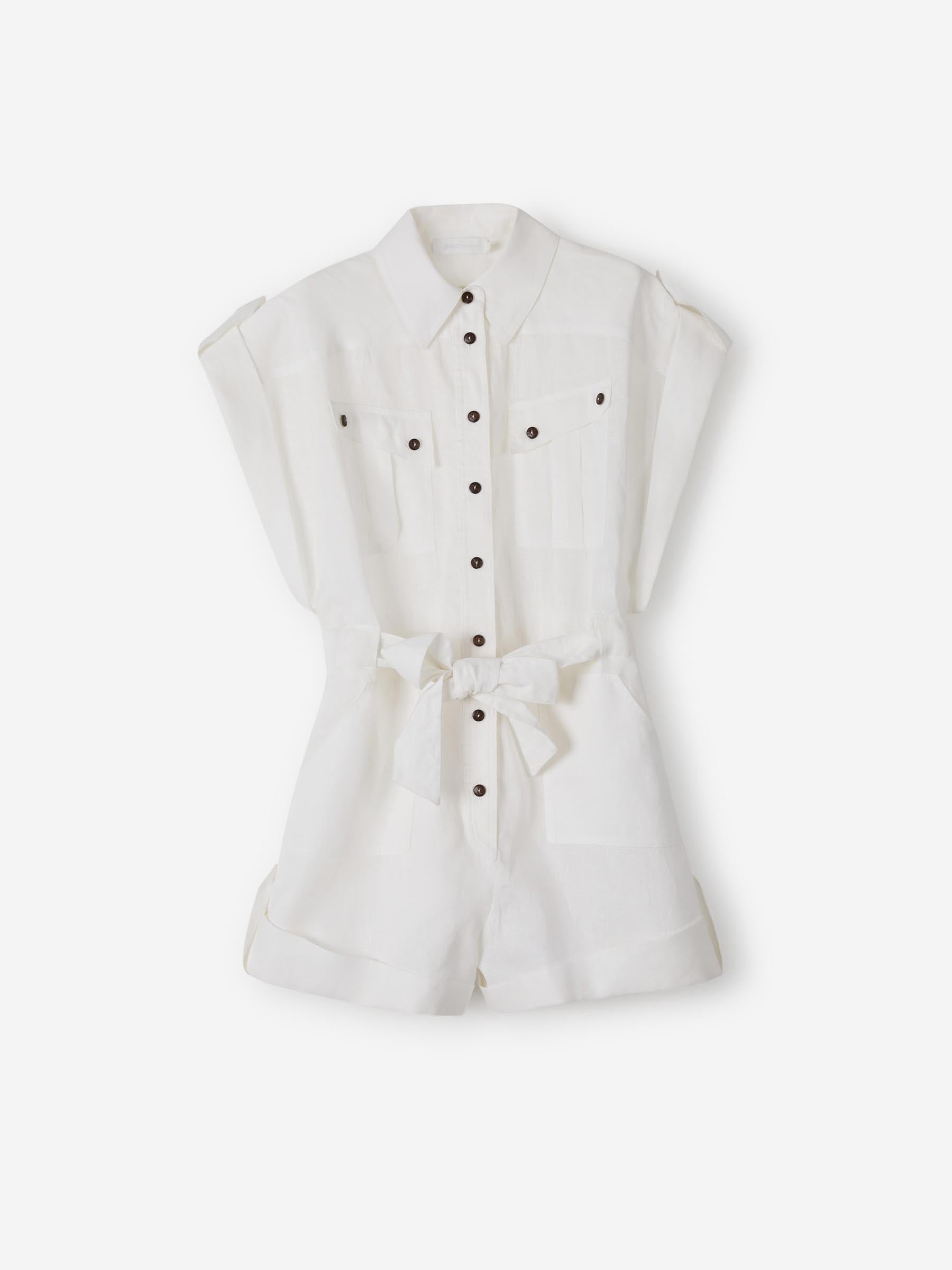 Zimmermann Mujer Barcelona Mono Rihannon Lino color Blanco sku 731-006052 01 - Foto 1