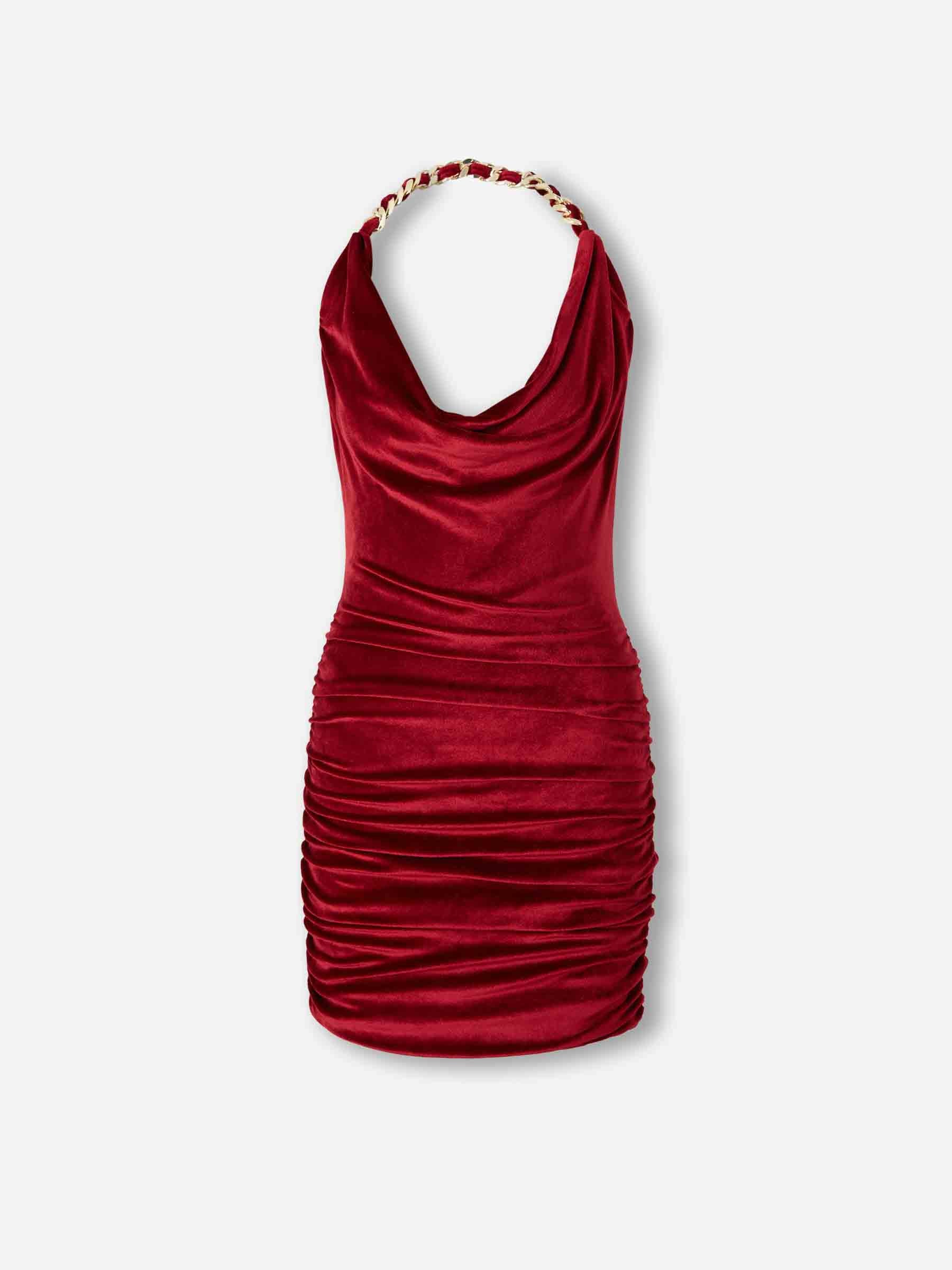 Balmain Mujer Barcelona Vestido Mini Velvet color Rojo sku 731-006063 01 - Foto 1