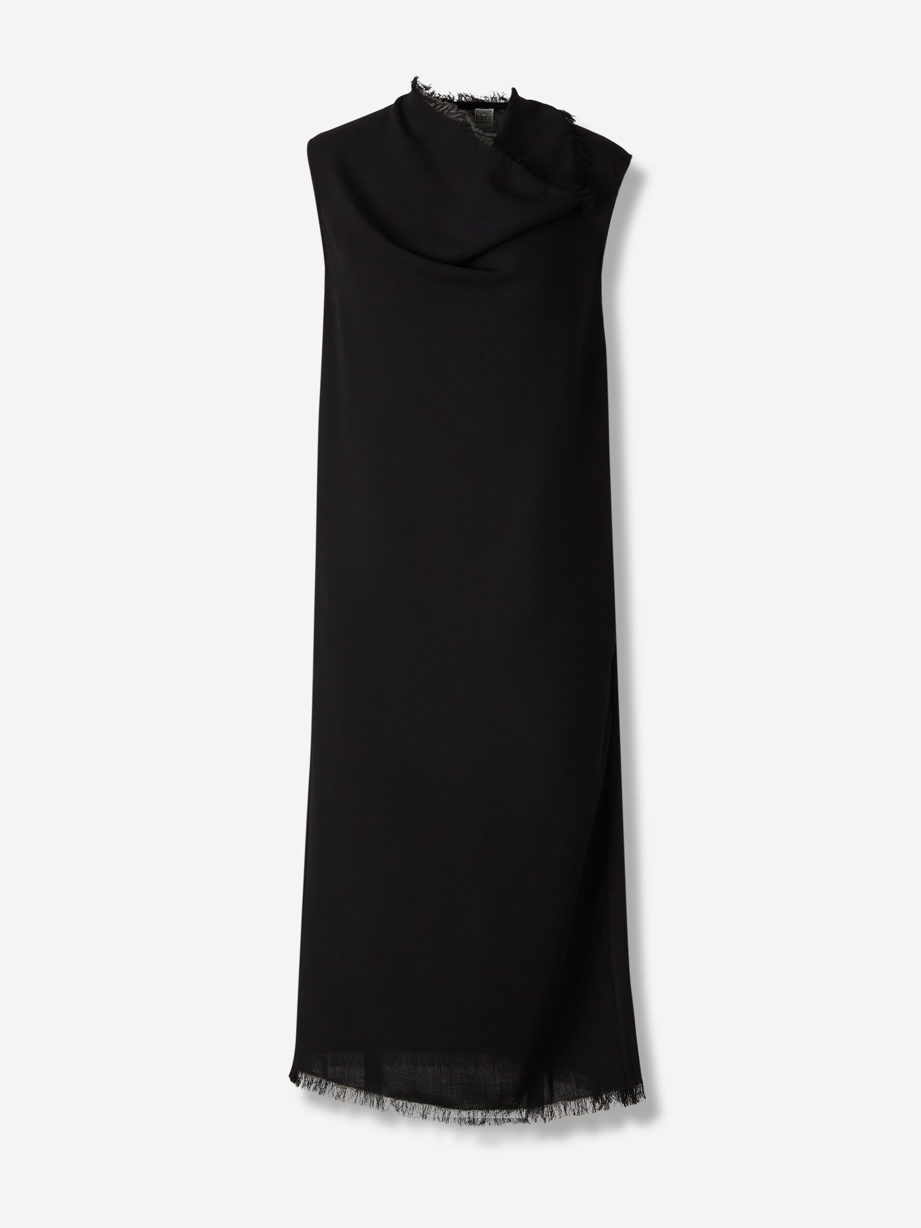 TOTEME Mujer Barcelona Vestido Midi Frayed color Negro sku 731-006066 01 - Foto 1