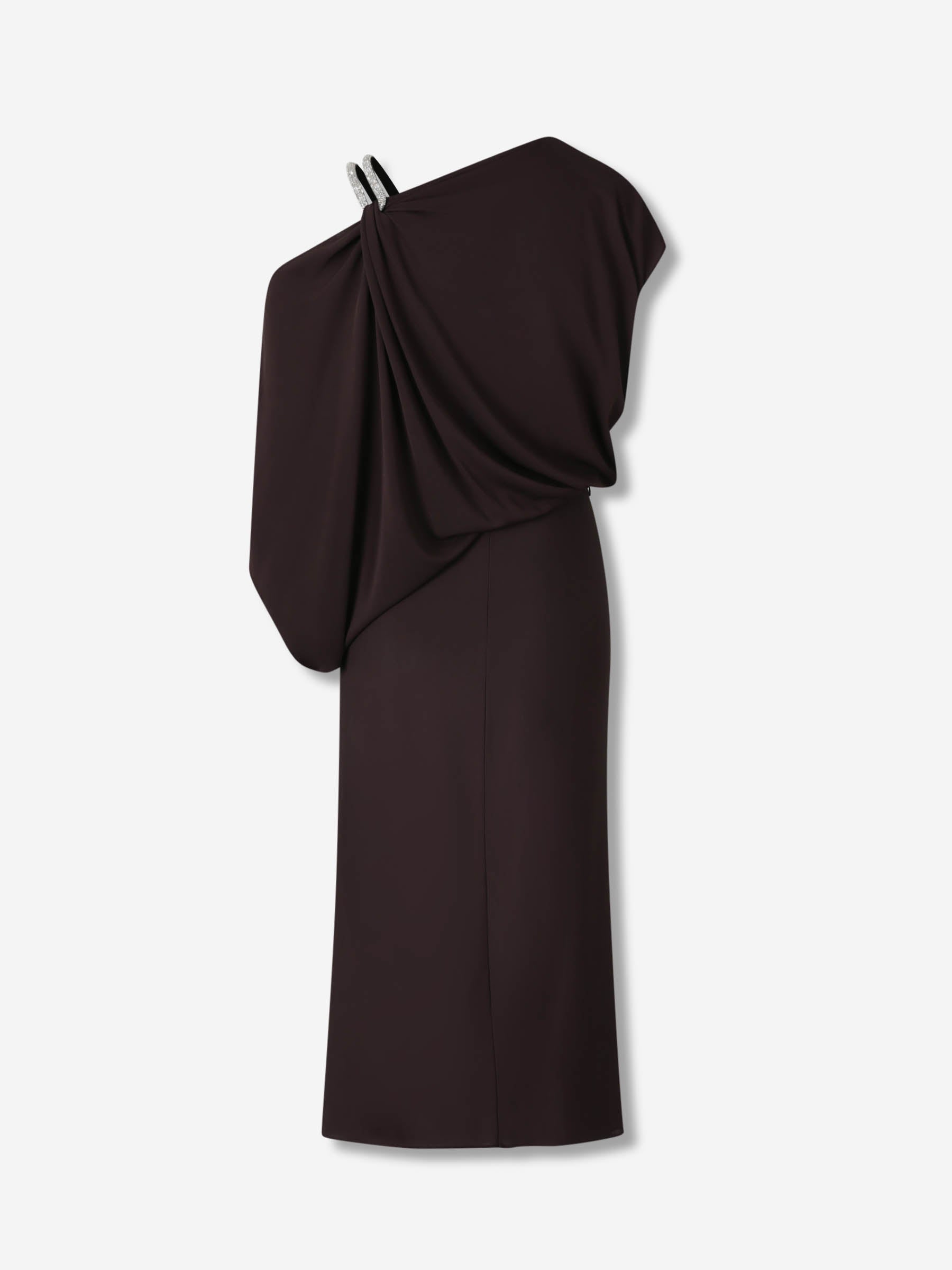 Tom Ford Mujer Barcelona Vestido Midi Tirante color Marrón Oscuro sku 731-006068 01 - Foto 2