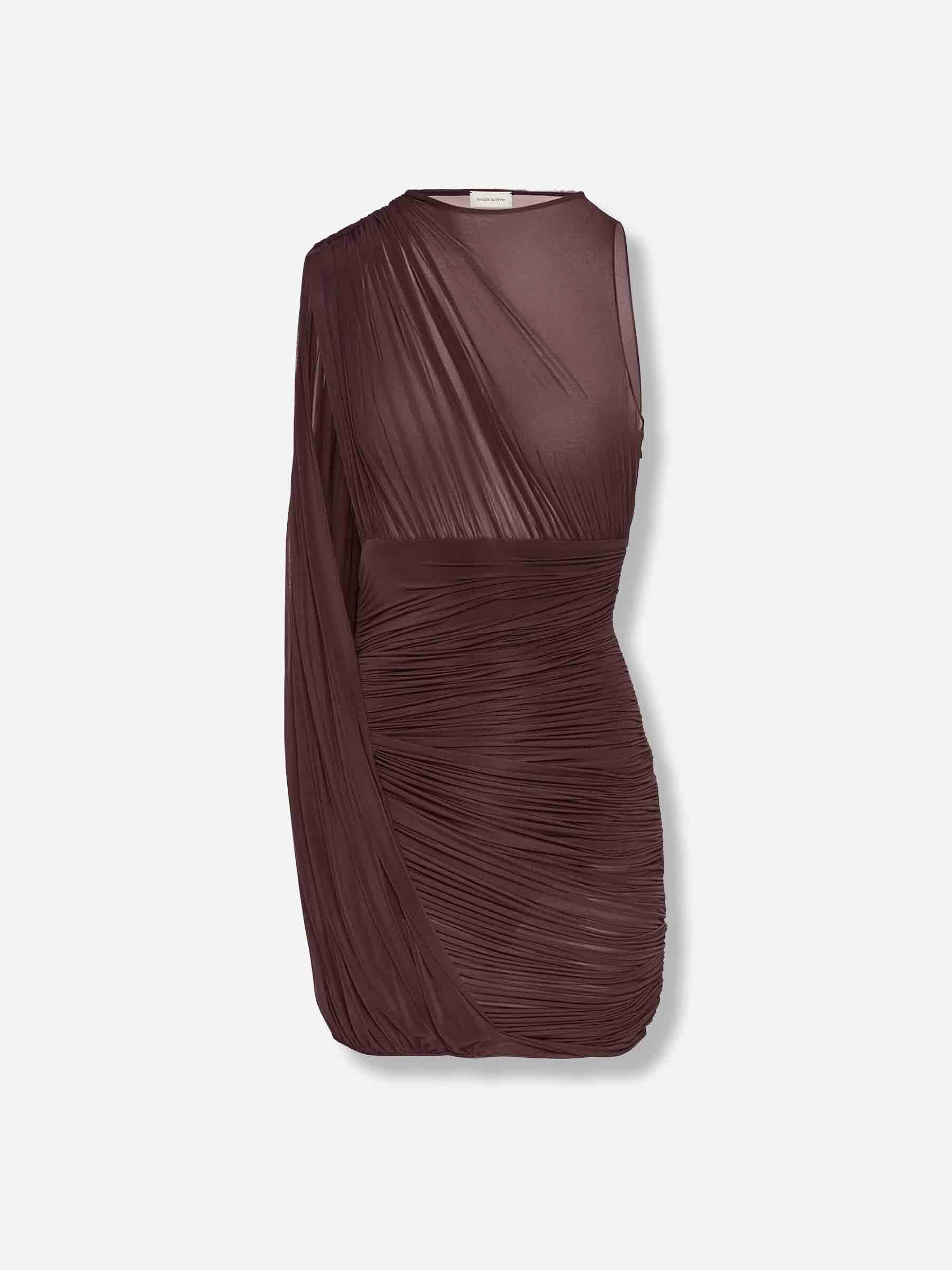 Magda Butrym Mujer Barcelona Vestido Mini Drapeado color Burdeos sku 731-006069 01 - Foto 1