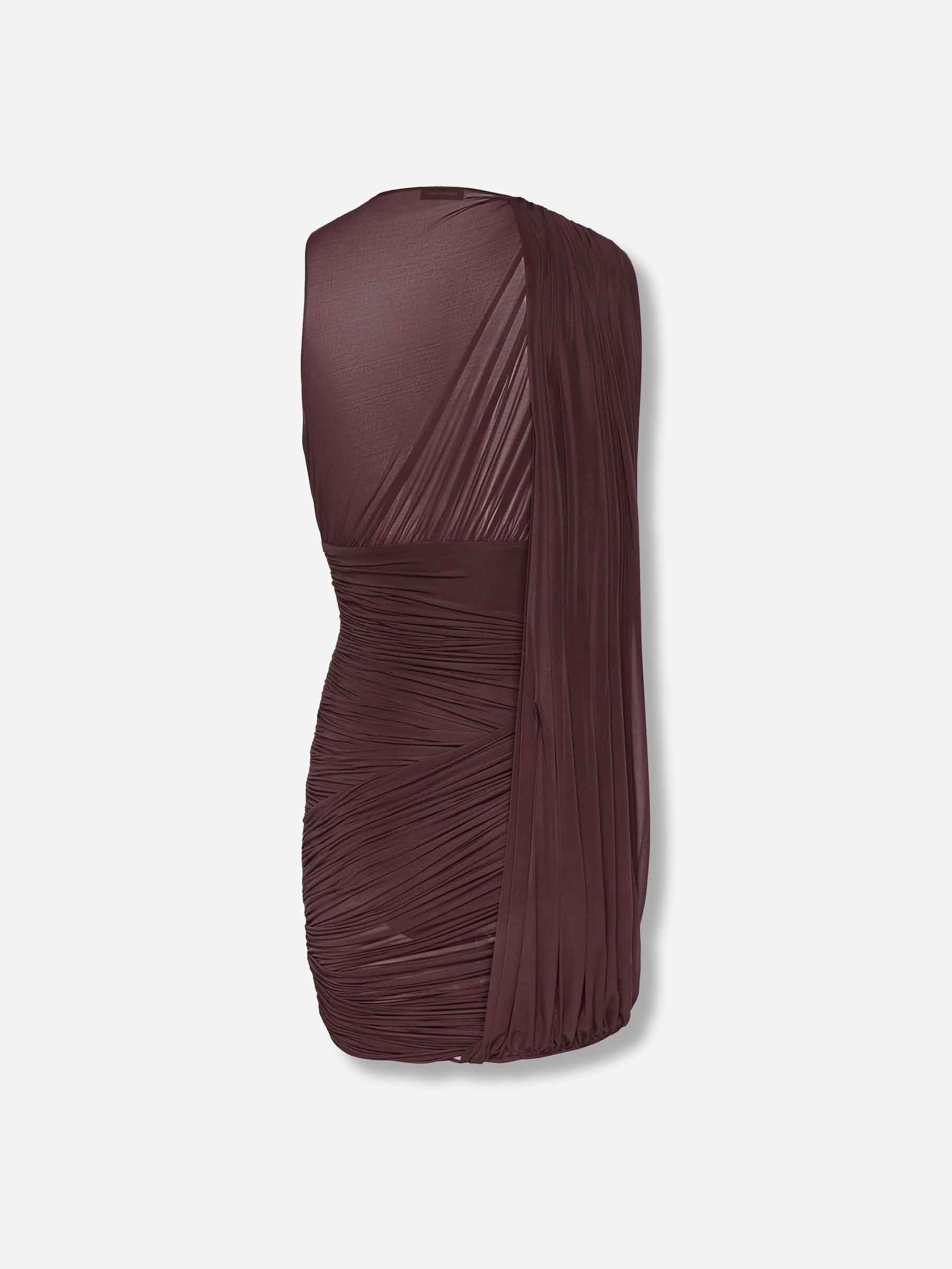 Magda Butrym Mujer Barcelona Vestido Mini Drapeado color Burdeos sku 731-006069 01 - Foto 2