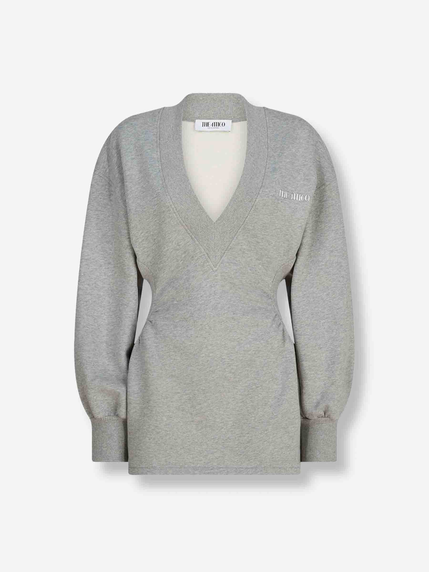 The Attico Mujer Barcelona Vestido Mini Algodón color Gris Claro sku 731-006071 01 - Foto 1