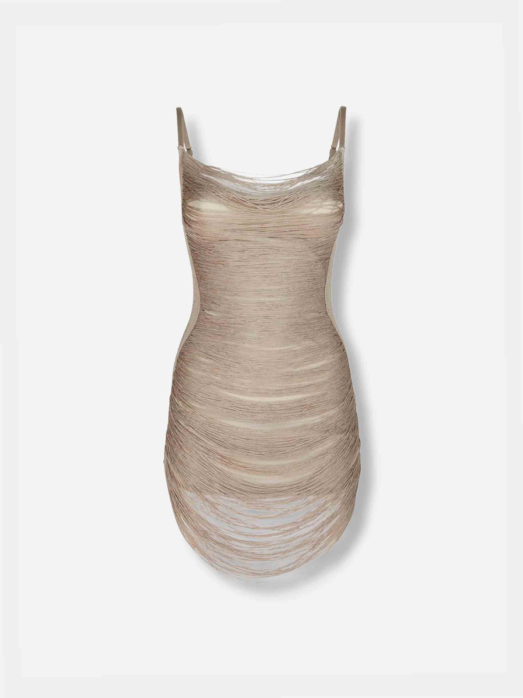 The Attico Mujer Barcelona Vestido Mini Flecos color Plateado sku 731-006072 01 - Foto 1