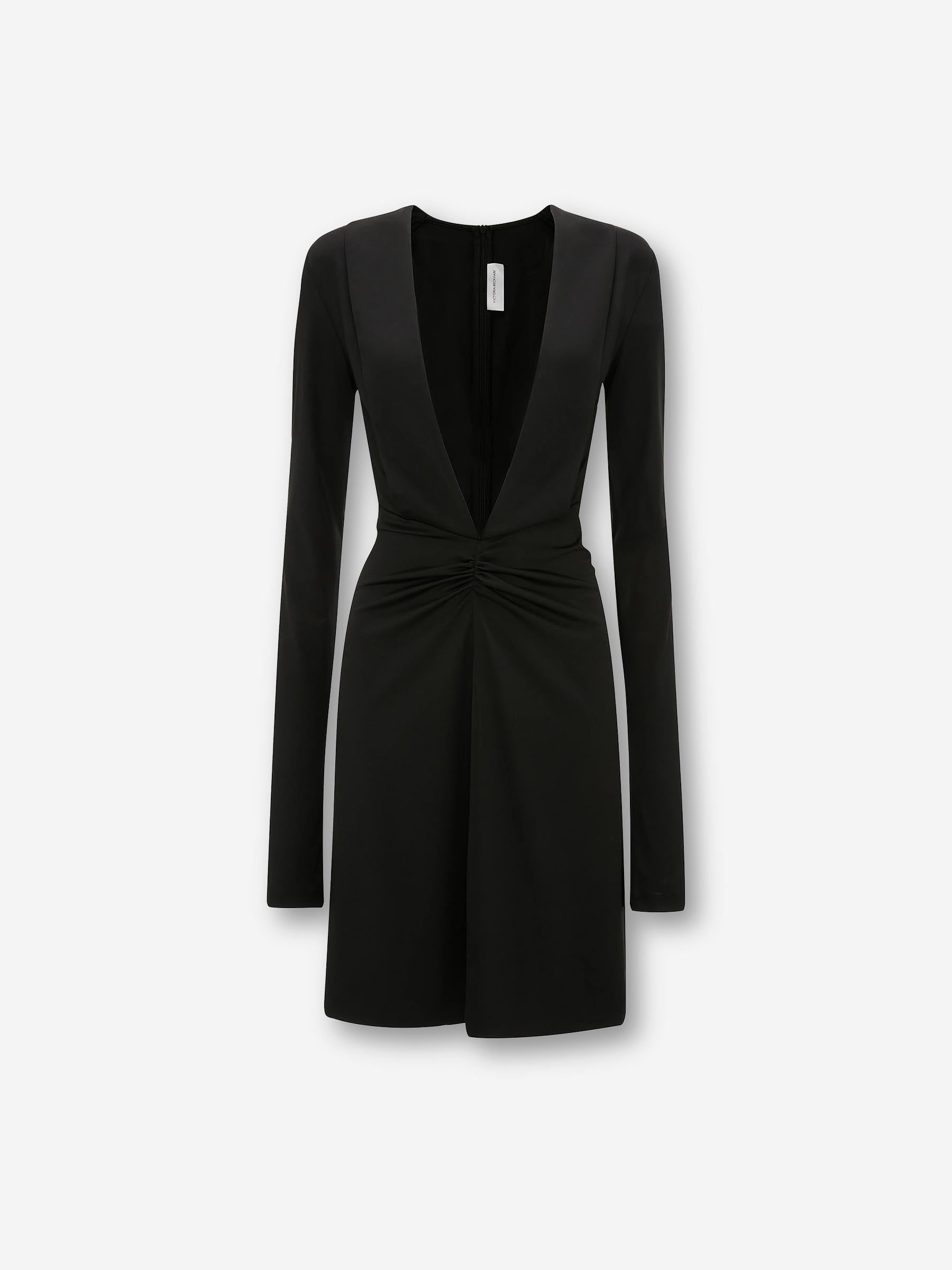 Victoria Beckham Mujer Barcelona Vestido Midi Fruncido color Negro sku 731-006087 01 - Foto 1