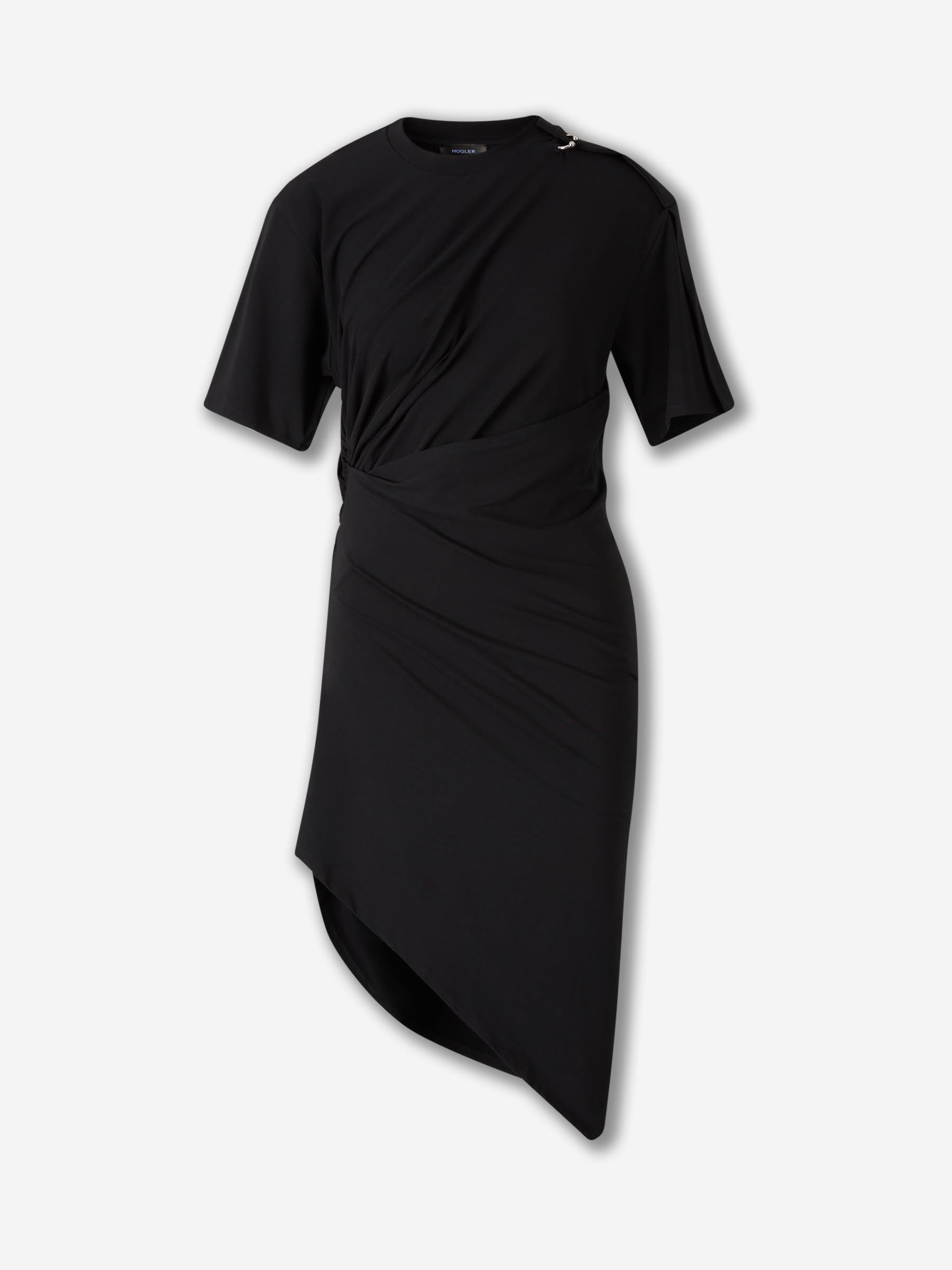 Mugler Mujer Barcelona Vestido Midi Drapeado color Negro sku 731-006097 01 - Foto 1