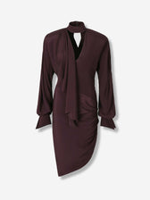 Mugler Mujer Barcelona Vestido Mini Drapeado color Burdeos sku 731-006098 01 - Foto 1