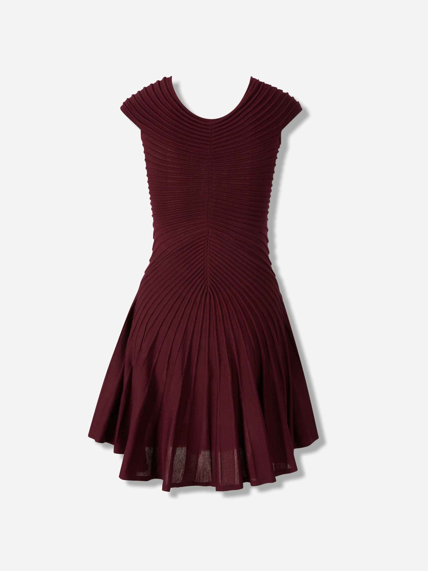 Alaïa Mujer Barcelona Vestido Midi Punto color Burdeos sku 731-006099 01 - Foto 2