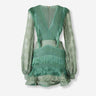 PatBo Mujer Barcelona Vestido Flecos Mini color Verde sku 731-006101 01 - Foto 1