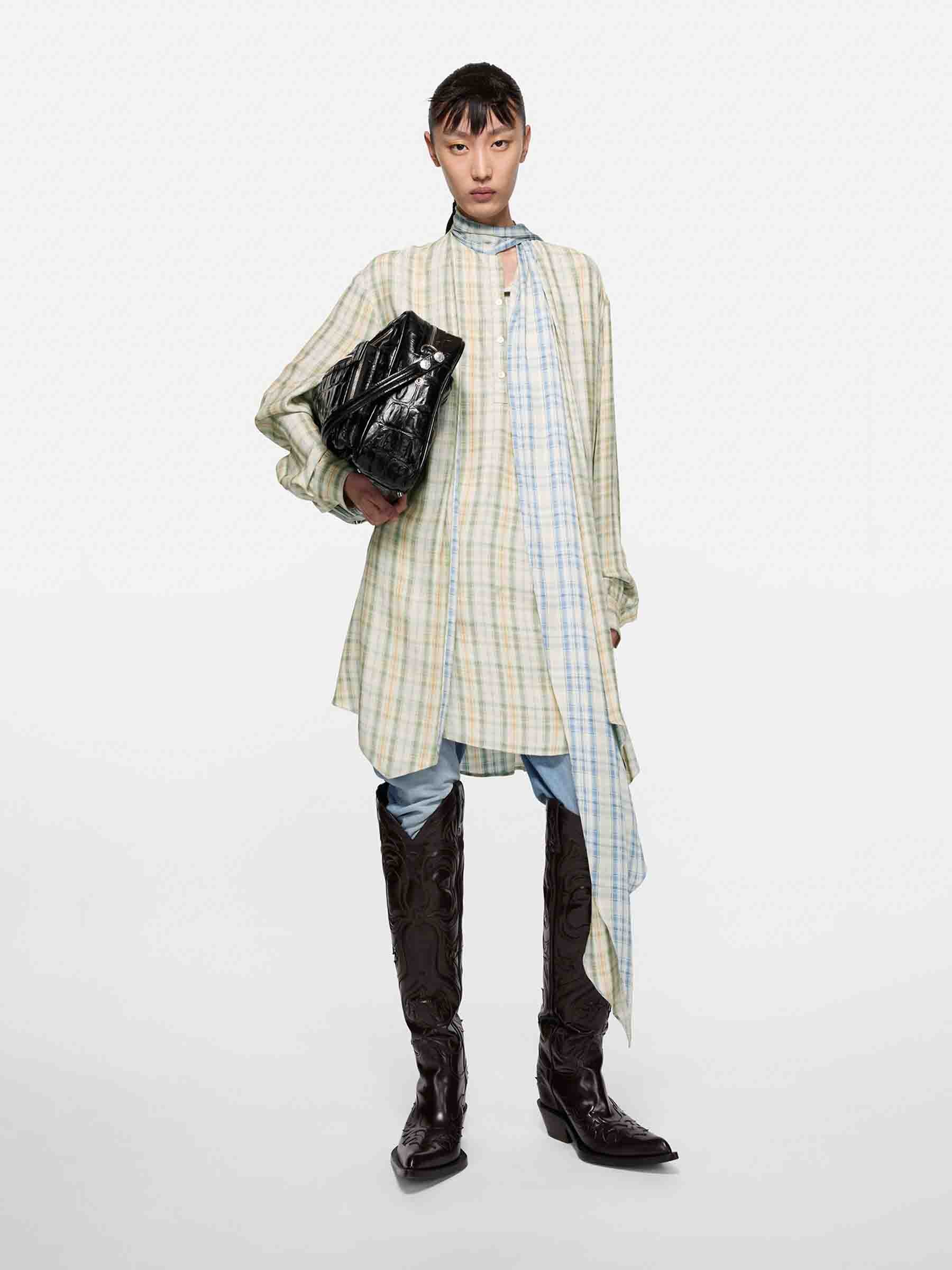 Acne Studios Mujer Barcelona Vestido Camisero Cuadros color Multicolor sku 731-006105 01 - Foto 2