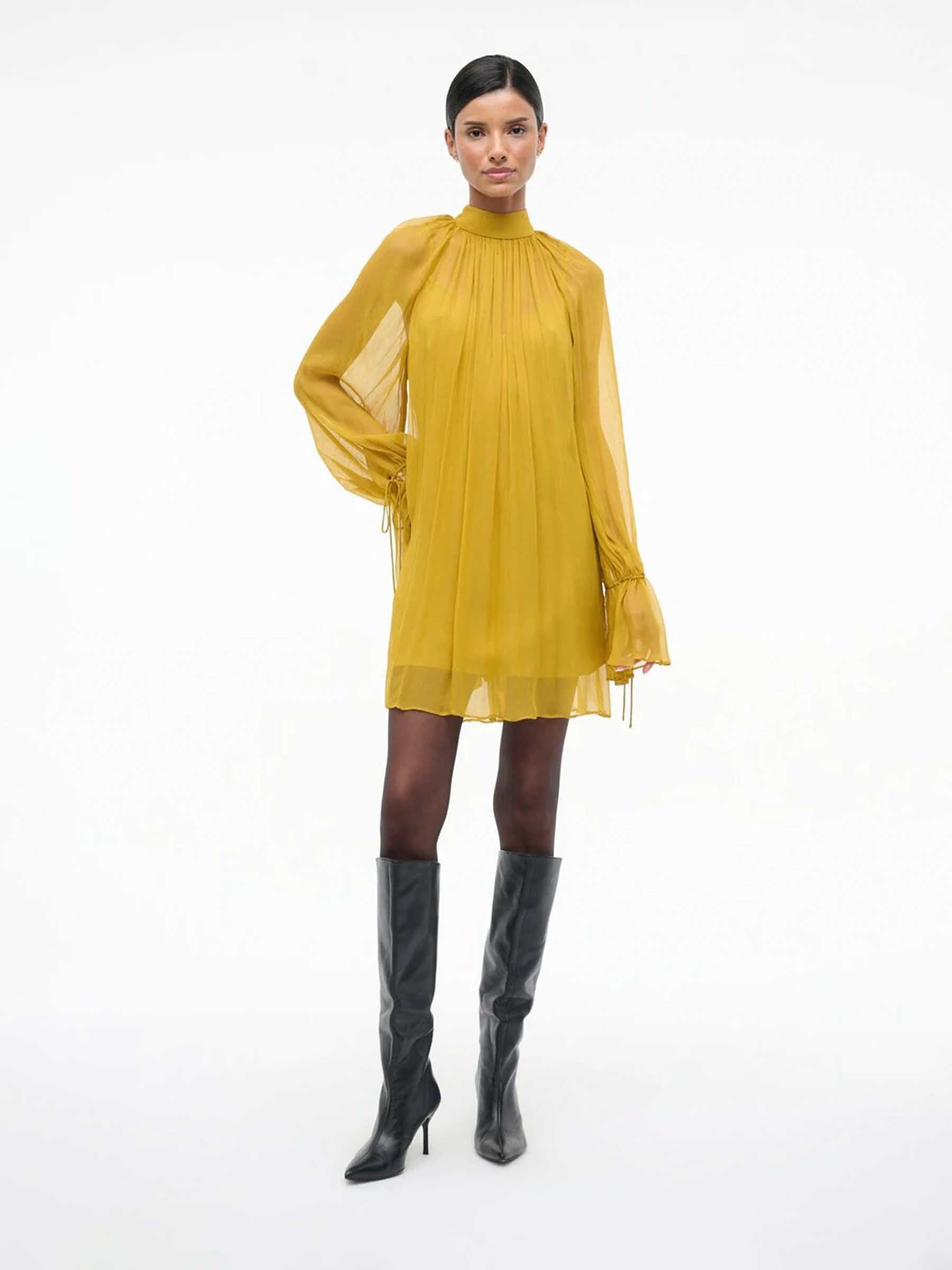 Staud Mujer Barcelona Vestido Mini color Amarillo Limón sku 731-006114 01 - Foto 2