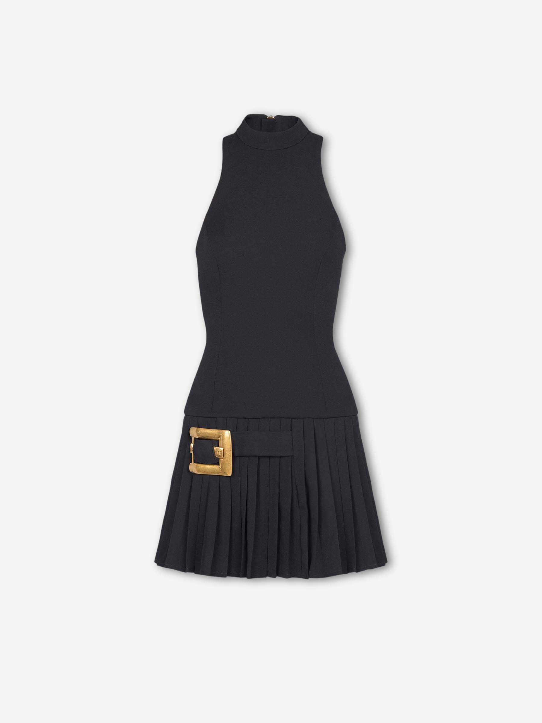 Balmain Mujer Barcelona Vestido Mini Falda Plisada color Negro sku 731-006122 01 - Foto 1