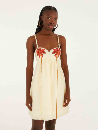 Farm Rio Mujer Barcelona Vestido Mini Coconut Tree color Beige sku 731-006134 01 - Foto 1