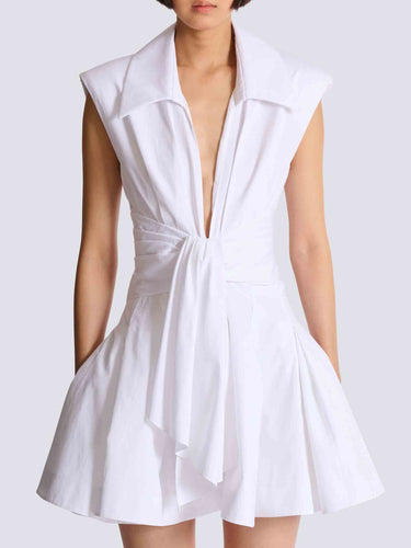Balmain Mujer Barcelona Vestido Camisero Algodón color Blanco sku 731-006142 01 - Foto 4