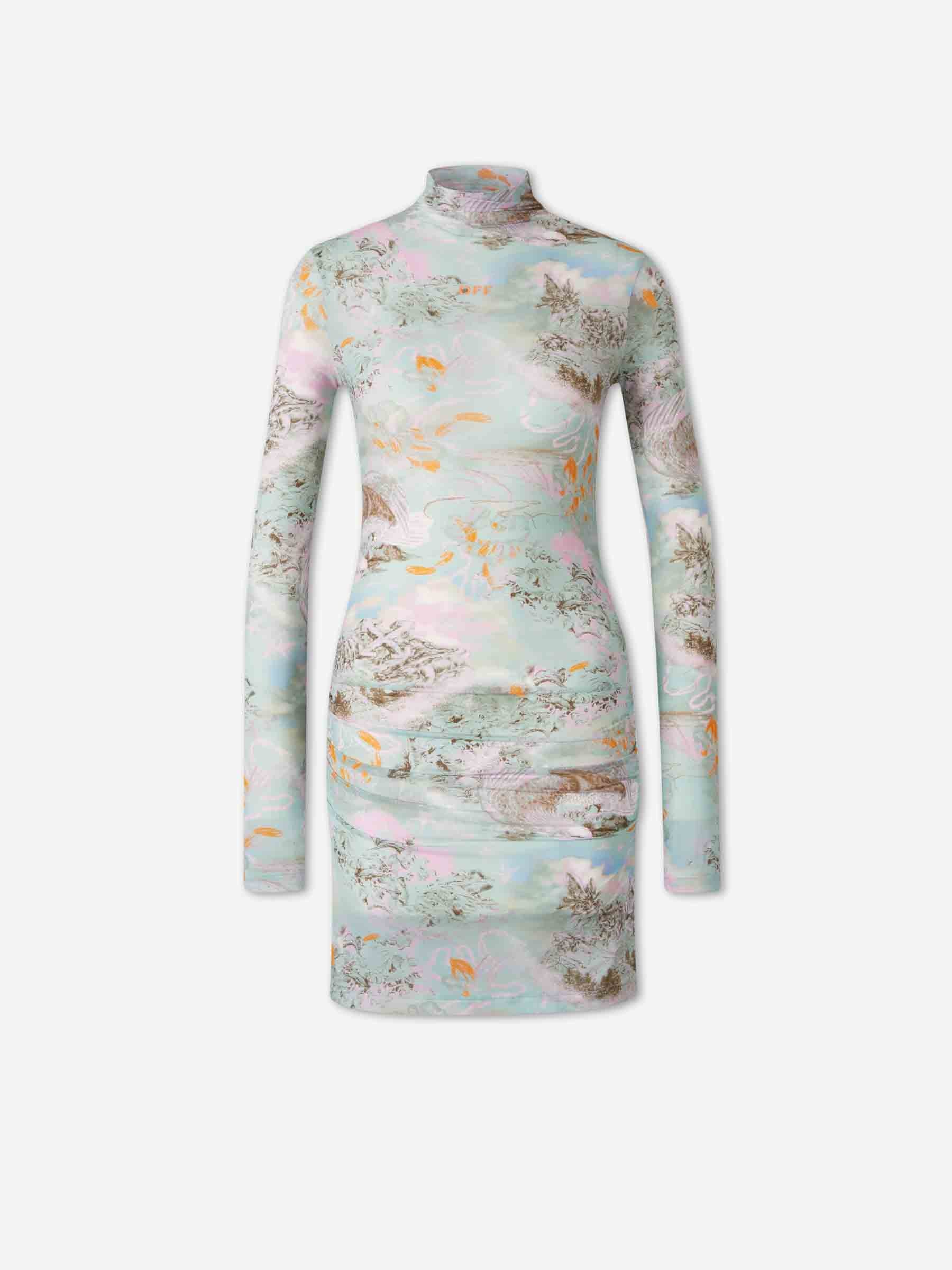 Off-White Mujer Barcelona Vestido Mini Estampada color Multicolor sku 731-006144 01 - Foto 1