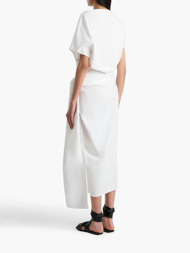 Khaite Mujer Barcelona Vestido Midi Drapeado color Blanco sku 731-006155 01 - Foto 3