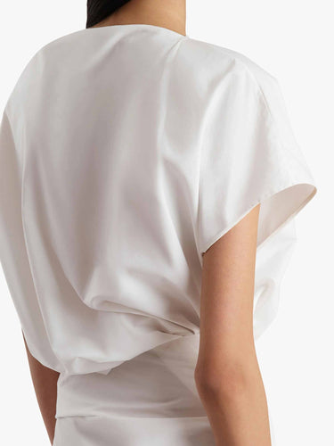 Khaite Mujer Barcelona Vestido Midi Drapeado color Blanco sku 731-006155 01 - Foto 4
