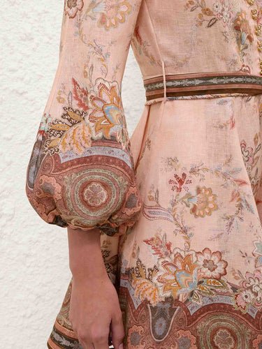 Zimmermann Mujer Barcelona Vestido Mini Abotonado color Rosa Palo sku 731-006156 01 - Foto 4