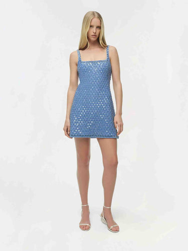 Simkhai Mujer Barcelona Vestido Mini Con Adornos color Azul Celeste sku 731-006163 01 - Foto 2