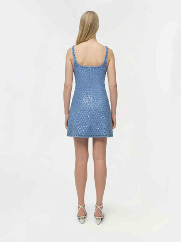 Simkhai Mujer Barcelona Vestido Mini Con Adornos color Azul Celeste sku 731-006163 01 - Foto 3