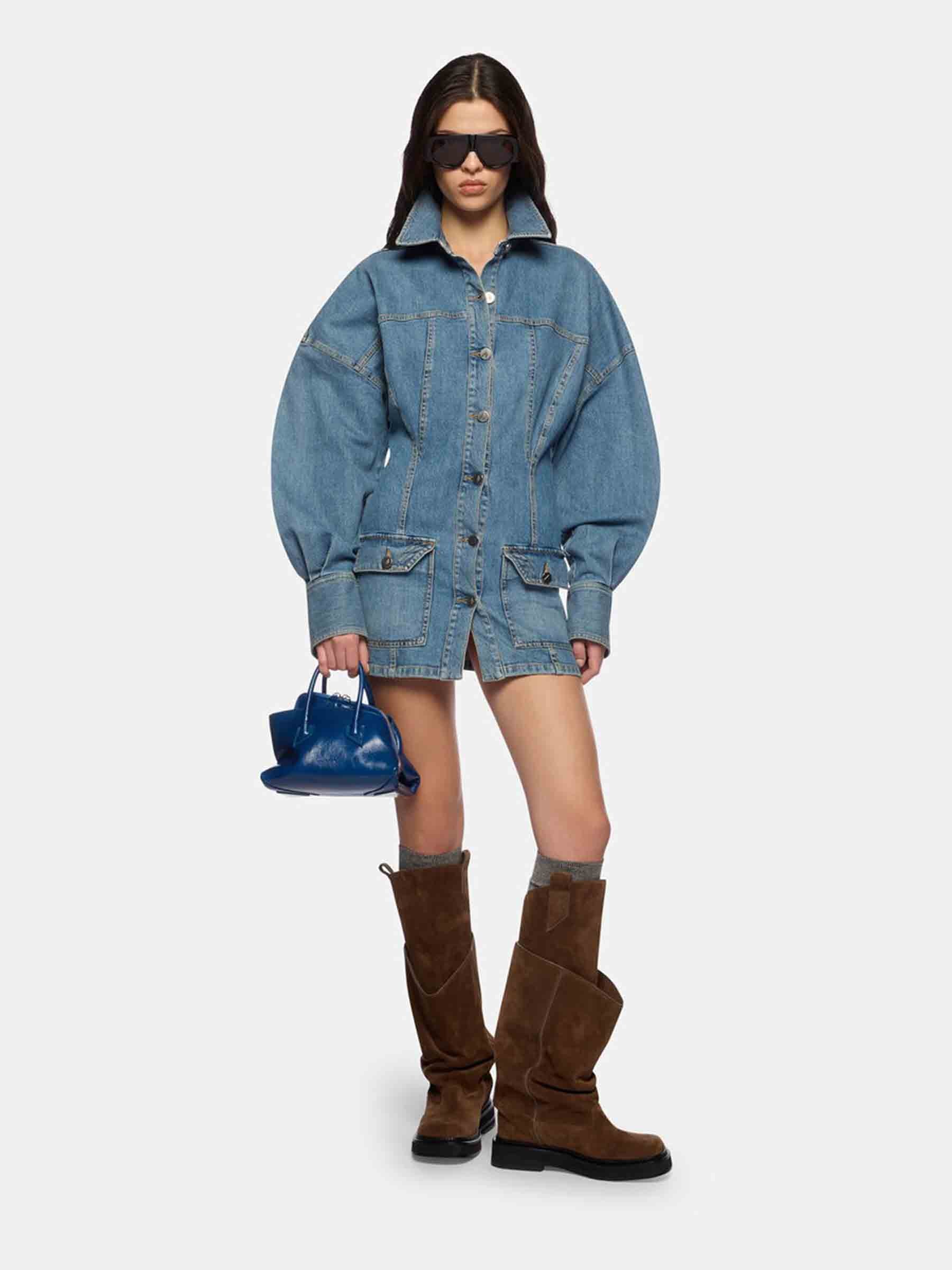 The Attico  Barcelona Vestido Mini Denim color Azul Denim sku 731-006166 00 - Foto 2