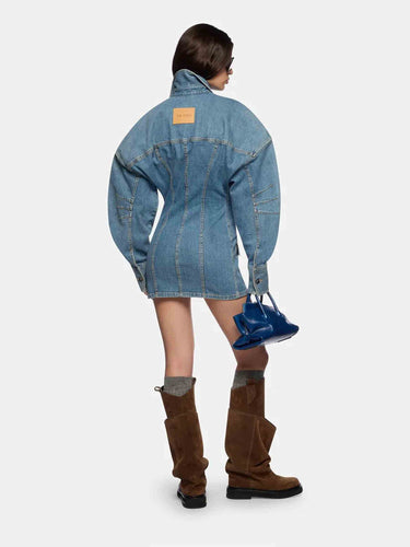 The Attico  Barcelona Vestido Mini Denim color Azul Denim sku 731-006166 00 - Foto 3
