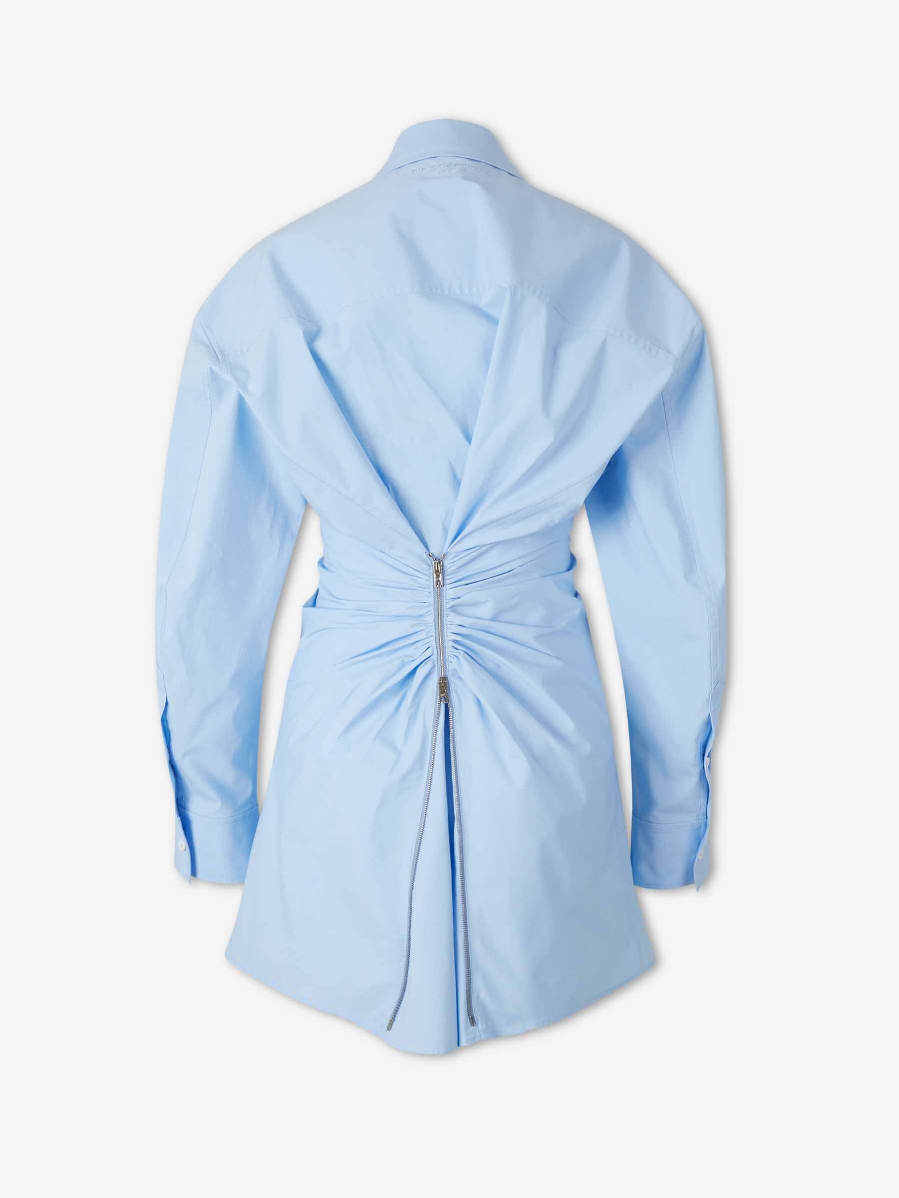 Alexander Wang Mujer Barcelona Vestido Mini Camisero color Azul Celeste sku 731-006171 01 - Foto 2