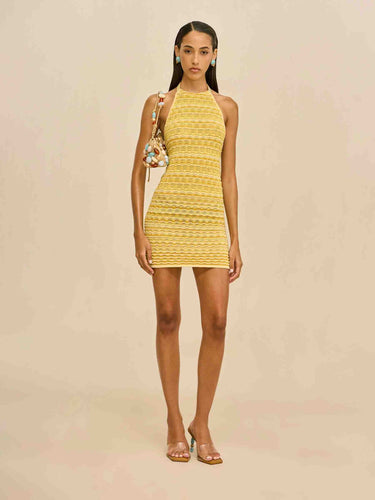 Cult Gaia Mujer Barcelona Vestido Punto Erina color Amarillo sku 731-006175 01 - Foto 2