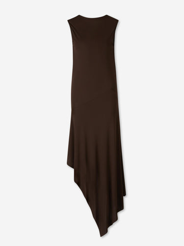Alaïa Mujer Barcelona Vestido Midi Asimétrico color Marrón Oscuro sku 731-006180 01 - Foto 1
