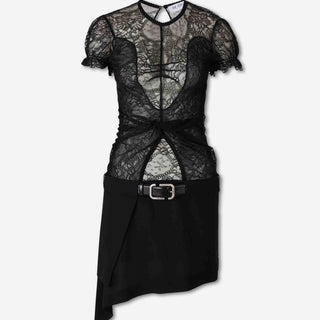 The Attico Mujer Barcelona Vestido Mini Encaje color Negro sku 731-006186 01 - Foto 1
