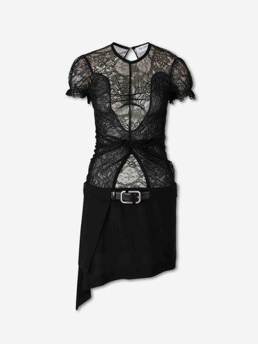 The Attico Mujer Barcelona Vestido Mini Encaje color Negro sku 731-006186 01 - Foto 1