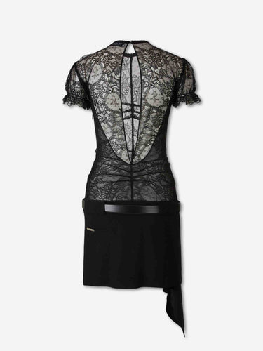 The Attico Mujer Barcelona Vestido Mini Encaje color Negro sku 731-006186 01 - Foto 2