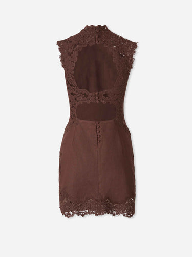 Cult Gaia Mujer Barcelona Vestido Lino Riti color Marrón Oscuro sku 731-006199 01 - Foto 2