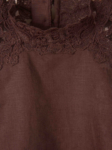 Cult Gaia Mujer Barcelona Vestido Lino Riti color Marrón Oscuro sku 731-006199 01 - Foto 3