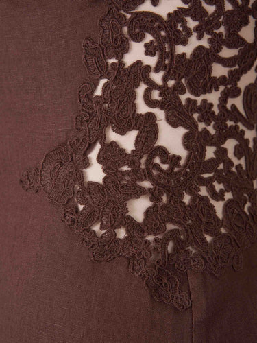 Cult Gaia Mujer Barcelona Vestido Lino Riti color Marrón Oscuro sku 731-006199 01 - Foto 4
