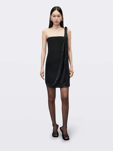 Alexander Wang Mujer Barcelona Vestido Asimétrico Pedrería color Negro sku 731-006204 01 - Foto 2