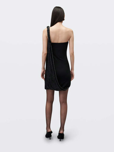 Alexander Wang Mujer Barcelona Vestido Asimétrico Pedrería color Negro sku 731-006204 01 - Foto 3