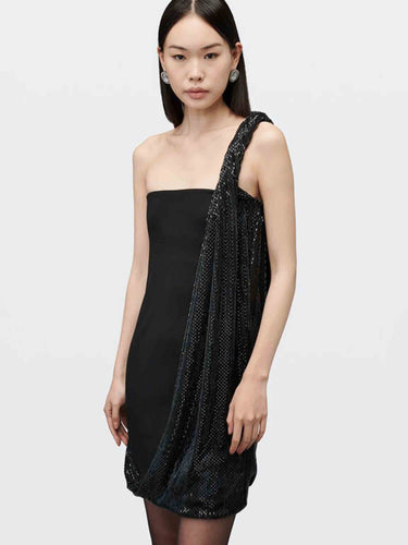 Alexander Wang Mujer Barcelona Vestido Asimétrico Pedrería color Negro sku 731-006204 01 - Foto 4