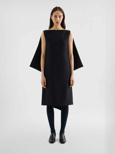Jil Sander Mujer Barcelona Vestido Midi Seda Lana color Negro sku 731-006205 01 - Foto 2