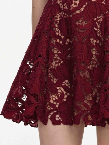 Self-Portrait Mujer Barcelona Vestido Mini Encaje color Burdeos sku 731-006207 01 - Foto 4