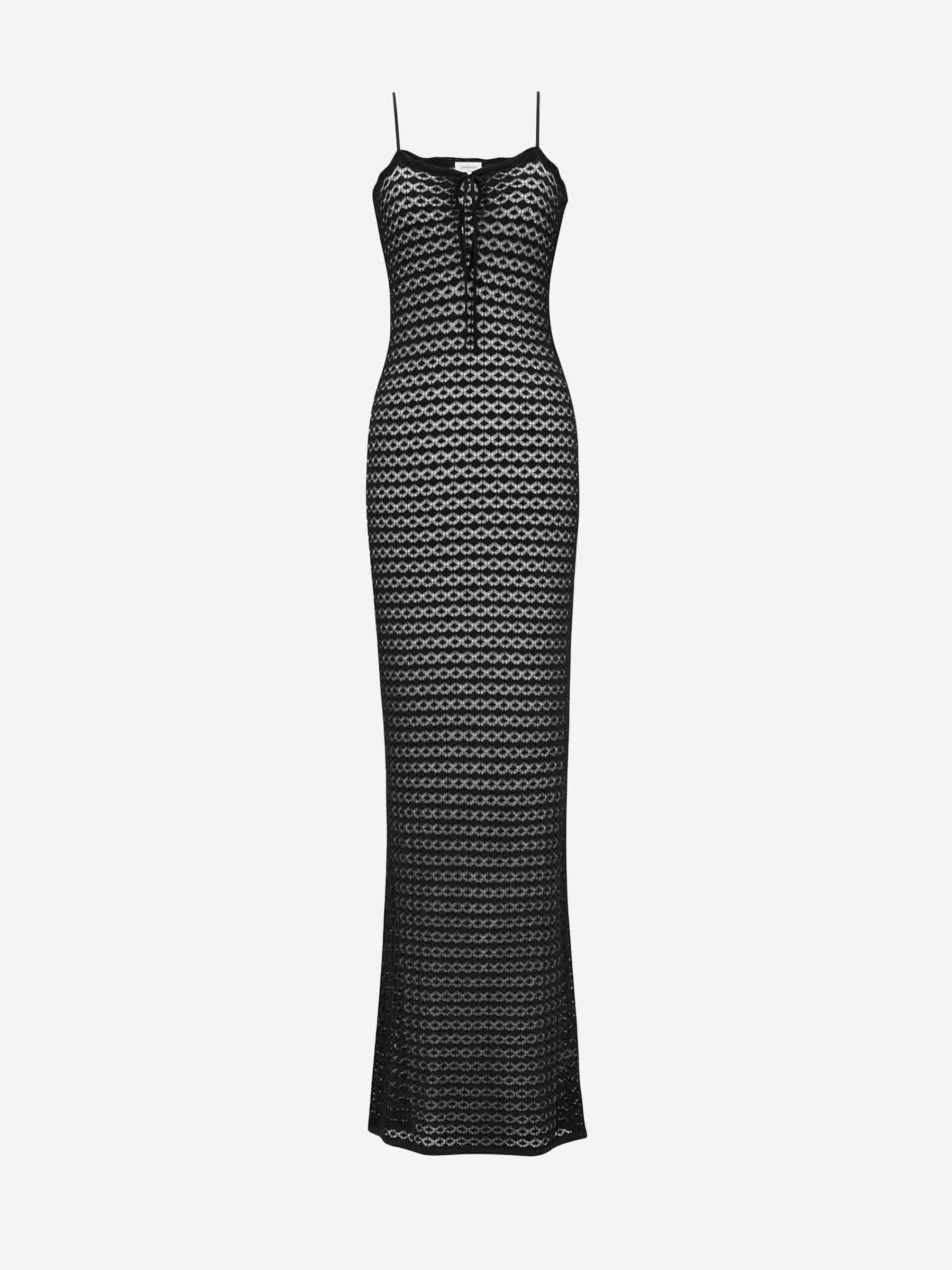Saint Laurent Mujer Barcelona Vestido Maxi Punto color Negro sku 732-001432 01 - Foto 1