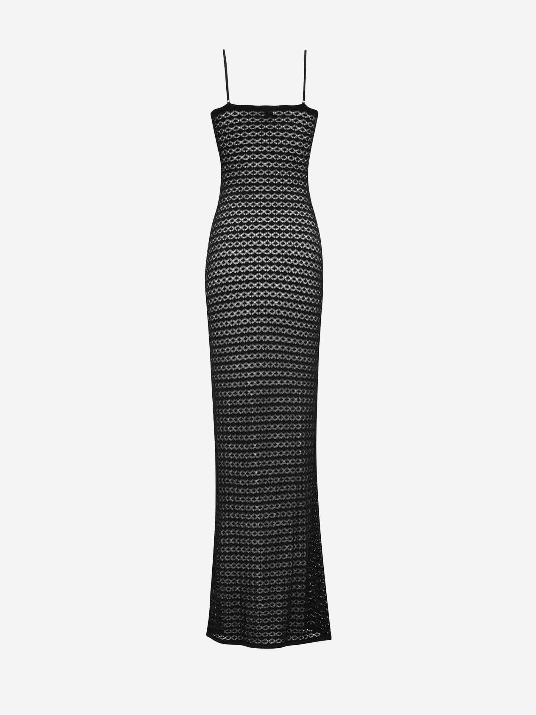 Saint Laurent Mujer Barcelona Vestido Maxi Punto color Negro sku 732-001432 01 - Foto 2