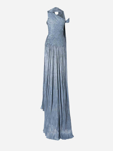 Marmar Halim Mujer Barcelona Vestido Maxi Drapeado color Azul sku 732-001483 01 - Foto 2