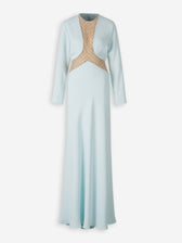 Costarellos Mujer Barcelona Vestido Maxi Brillantes color Azul Celeste sku 732-001495 01 - Foto 1