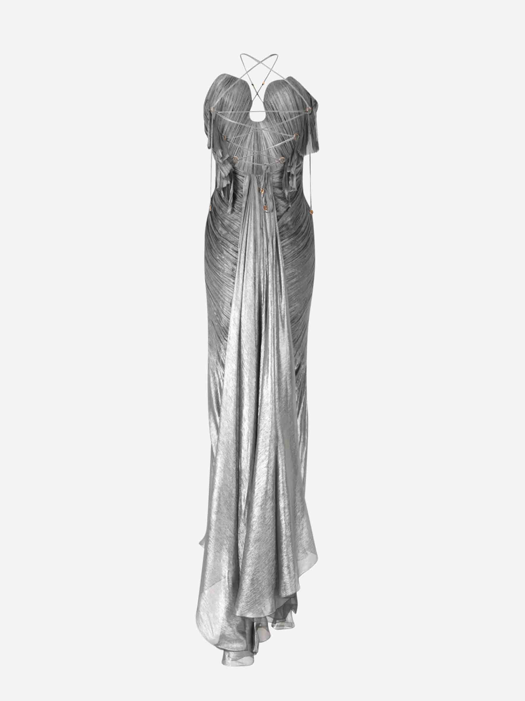 Maria Lucia Hohan Mujer Barcelona Vestido Maxi Raisa color Plateado sku 732-001510 01 - Foto 2